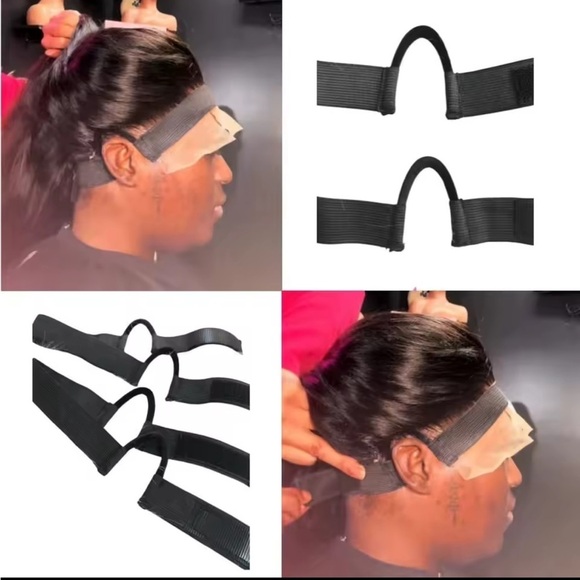 None Other - Earless Lace Melting Band For Wigs Frontals Edge Laying Elastic Headband